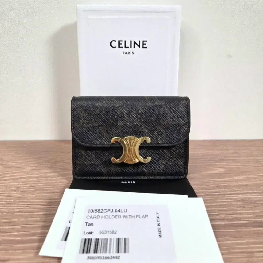 [BUNJANG] Celine Triomphe Card Holder Tan / [S+급]셀린느 트리옹프 카드지갑 탄