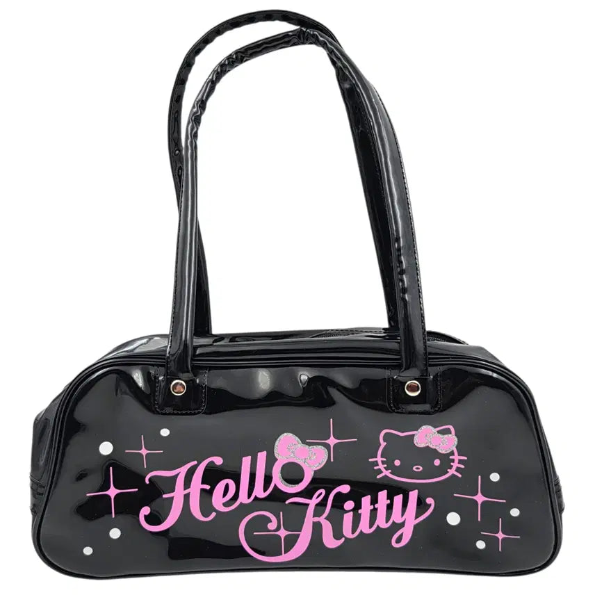 [BUNJANG] 06s Hello Kitty Enamel Leather Pink Glitter Shoulder Bag / 06s 키티 에나멜 레더 핑크 글리터 숄더백