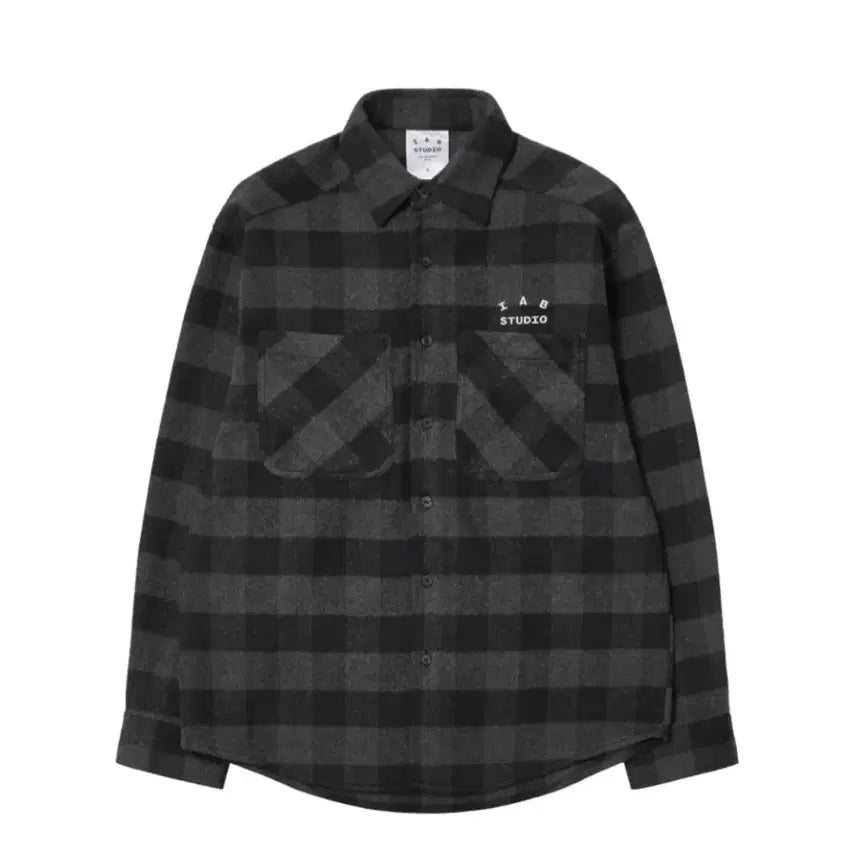 [BUNJANG] IAP STUDIO Gingham Check Shirt Black White (New, Unsealed) / 아이앱 깅엄 체크 셔츠 블랙 화이트 미개봉 판매
