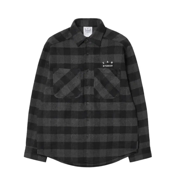 [BUNJANG] IAP STUDIO Gingham Check Shirt Black White (New, Unsealed) / 아이앱 깅엄 체크 셔츠 블랙 화이트 미개봉 판매