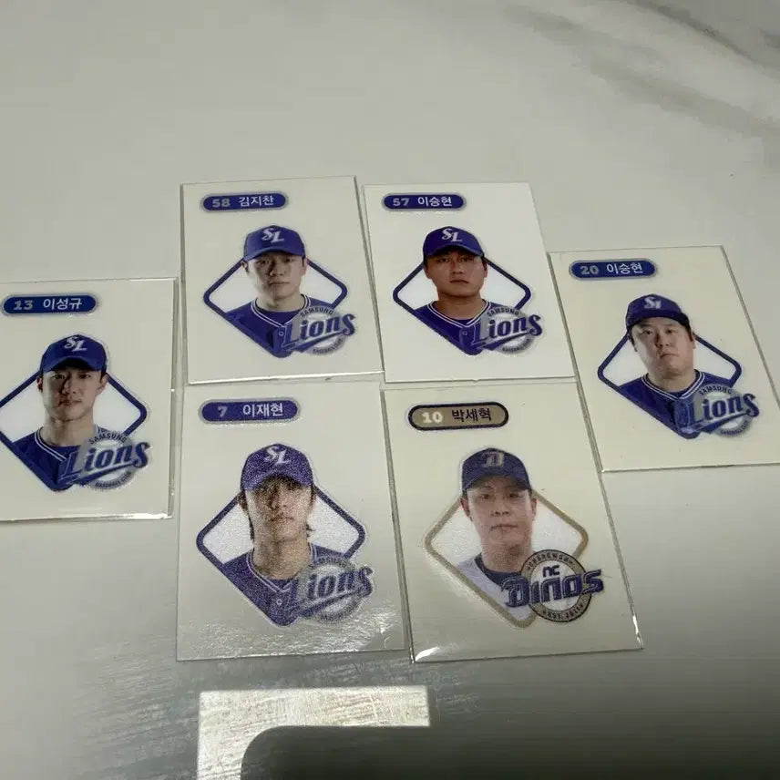 [BUNJANG] Samsung Lions Ttibusil Set - Lee Jae-hyun, Kim Ji-chan, and others / 삼성라이온즈 띠부씰 이재현 김지찬 등