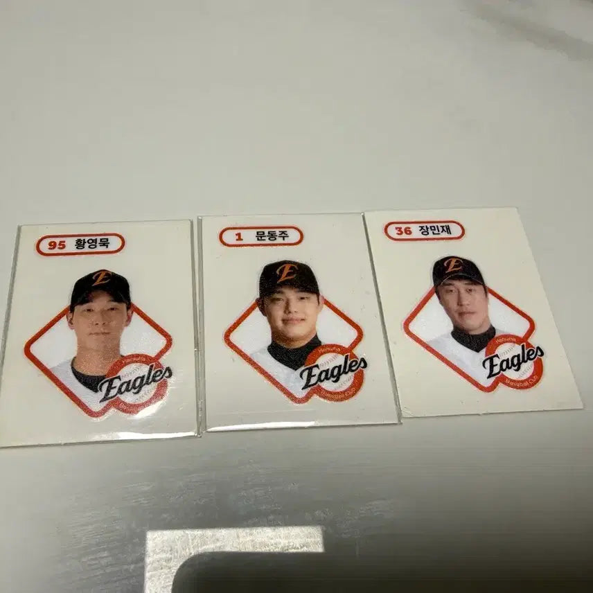 [BUNJANG] Hanwha Eagles Moon Dong-ju Hwang Young-mook Jang Min-jae Sticker Set / 한화이글스 띠부씰 문동주 황영묵 장민재