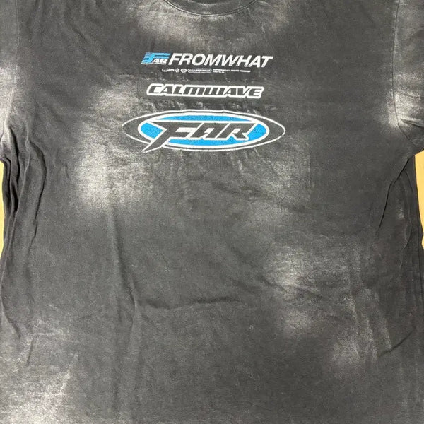 [BUNJANG] FROMWHERE Washed Logo T-shirt Black / 파프롬왓 파 워시드 로고 티셔츠 블랙 1