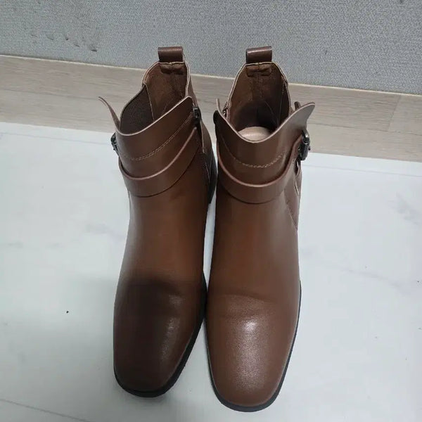 [BUNJANG] Brown Platform Ankle Boots Size 250 / 브라운 통굽 앵글부츠250