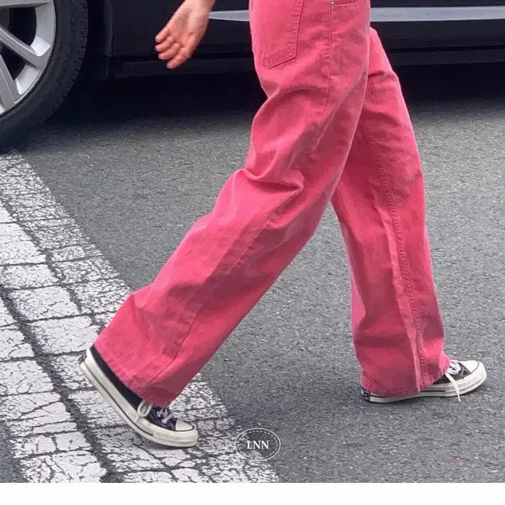 [BUNJANG] LINENNE Ordinary Dyeing Pants Cherry Pink / 리넨느 오디너리 다잉 팬츠 체리핑크