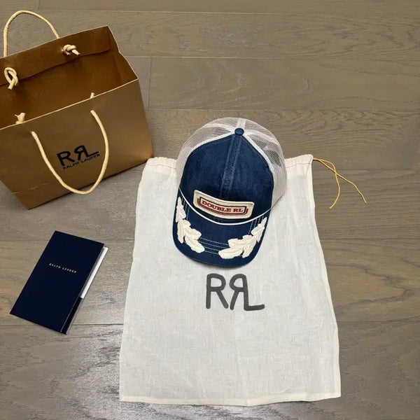 [BUNJANG] RRL Logo Patch Denim Trucker Cap / RRL 로고 패치 데님 트러커 캡
