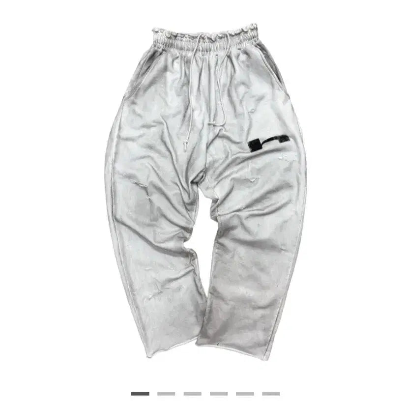 [BUNJANG] Homeless Dirty Sweatpants White / 홈리스 더티 스웻팬츠 화이트