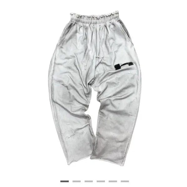 [BUNJANG] Homeless Dirty Sweatpants White / 홈리스 더티 스웻팬츠 화이트