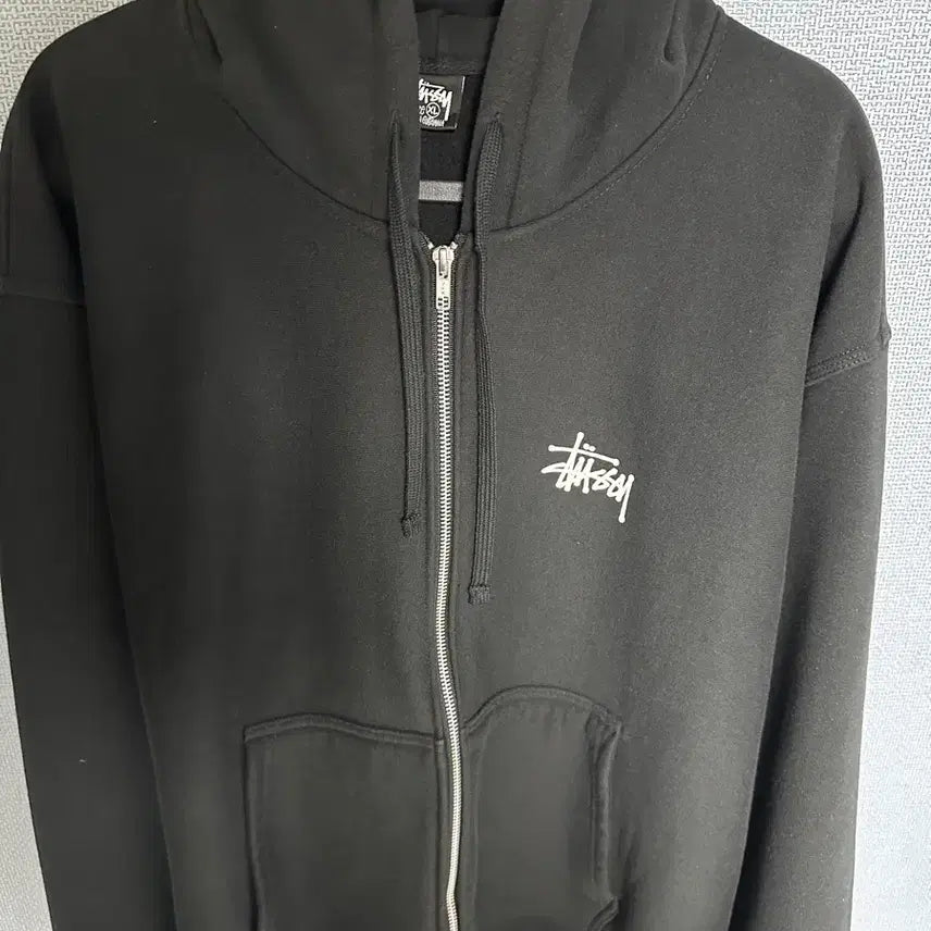 [BUNJANG] Stussy Basic Stussy Zip-Up Hoodie Black XL / 스투시 후드 집업