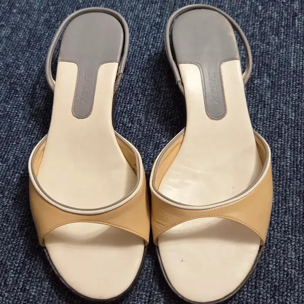 [BUNJANG] Bally Mule Sandals Beige/White Size 37 / 발리 뮬 샌들 베이지/화이트 37