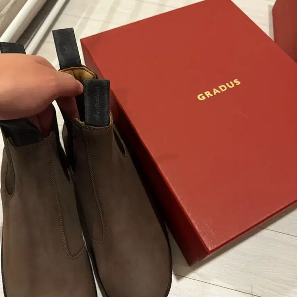 [BUNJANG] Gracers Chelsea 02 Boots Brown Leather / 그라더스 첼시02 브라운 새제품 팝니다
