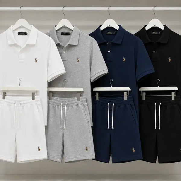 [BUNJANG] Polo Ralph Lauren Men's Short Sleeve Polo Shirt and Shorts Set / 폴로 랄프로렌  반팔 카라티 + 반바지 세트. S~2xl