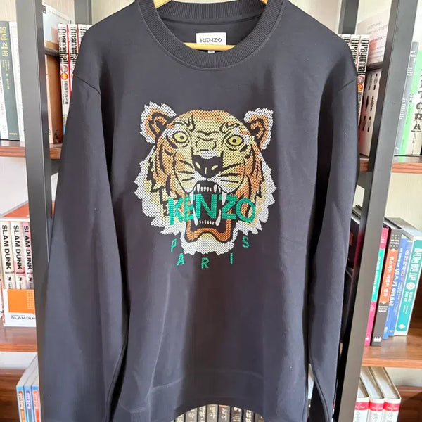 [BUNJANG] Kenzo Tiger Embroidered Crewneck Sweatshirt Black / 겐조 타이거 자수 크루넥 스웨트 셔츠 맨투맨 블랙