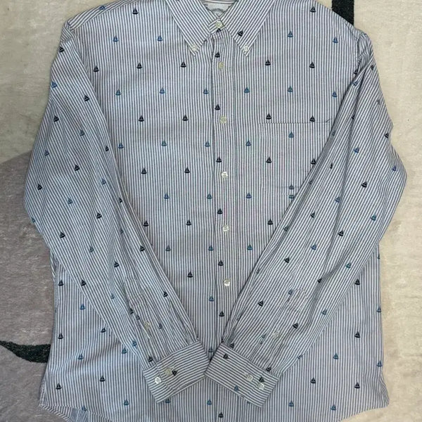 [BUNJANG] Brooks Brothers Boat & Stripe Pattern Shirt / [L] 브룩스브라더스 보트&스트라이프 패턴 셔츠