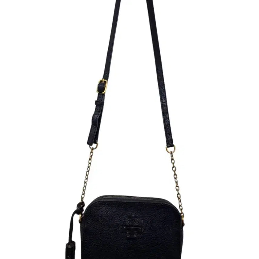 [BUNJANG] Tory Burch McGraw Camera Bag Leather Black / 토리버치 맥그로우 카메라백 (택포)