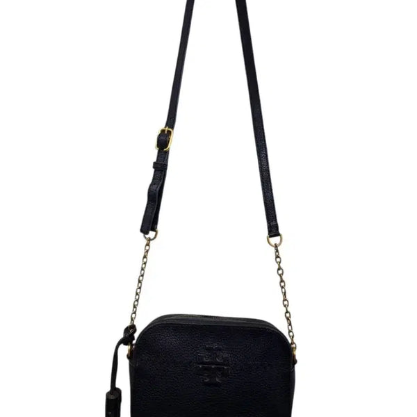 [BUNJANG] Tory Burch McGraw Camera Bag Leather Black / 토리버치 맥그로우 카메라백 (택포)