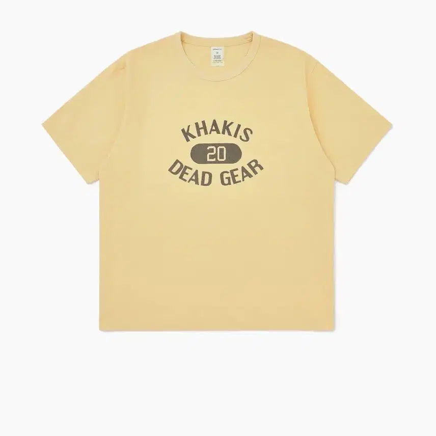 [BUNJANG] Khakis Major SS T-Shirt Pale Yellow L Size / [새상품] 카키스 메이저 ss 티셔츠 pale yellow L 사이즈
