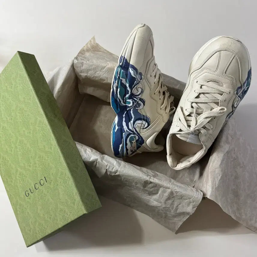 [BUNJANG] Gucci Rhyton Wave Sneakers / [8.5/당일출고]구찌 라이톤 웨이브 스니커즈