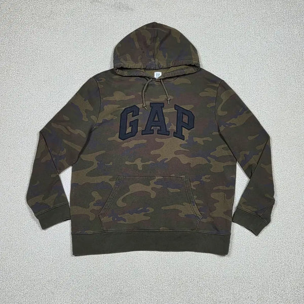 [BUNJANG] GAP Camouflage Arch Logo Fleece Hoodie XL / [GAP] 카모플라쥬 아치 로고 플리스 후드티 | A00531