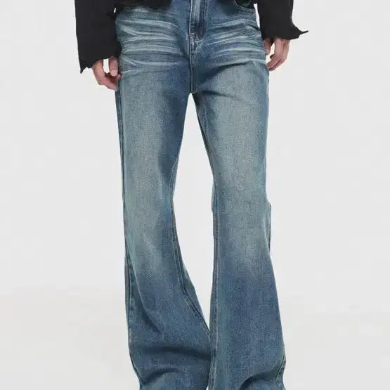 [BUNJANG] DNSr Flare Denim Pants (Blue/Black, L) / dnsr 플레어 데님 블루,블랙 L사이즈