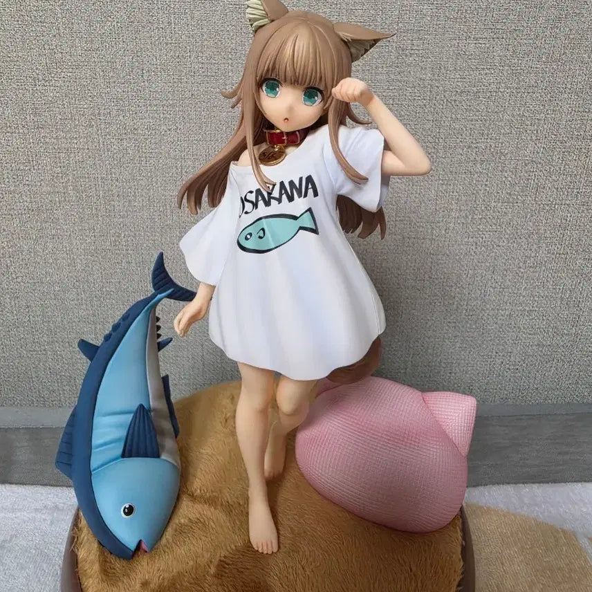 [BUNJANG] Kinako My Cat Is a Girl Morning Ver. Figure (Unsealed) / 우리집 고양이가 여자애라 귀여워 키나코 굿모닝 ver 피규어 개봉품