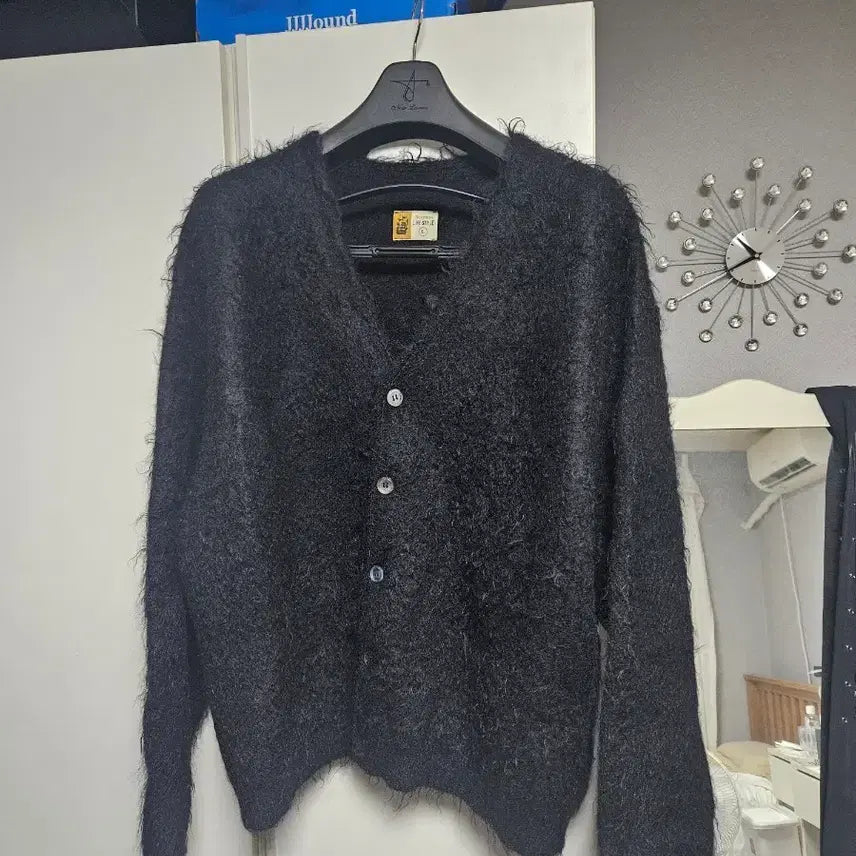 [BUNJANG] Saint Michael Mohair Cardigan Black / 세인트미카엘 모헤어 가디건