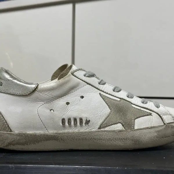 [BUNJANG] Golden Goose Superstar White Silver Sneakers / 골든구스 슈퍼스타 화이트 실버 36