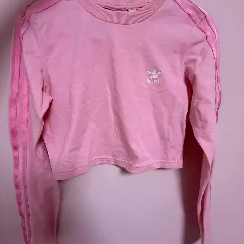 [BUNJANG] Adidas Originals Trefoil Crewneck Sweatshirt - Pink / 아디다스 정품 삼선 맨투맨 핑크