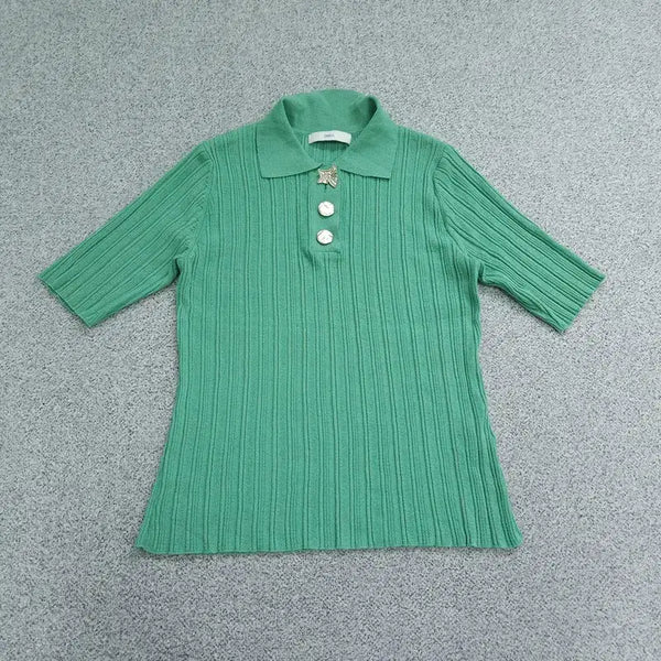 [BUNJANG] DUEL Knit Short-Sleeve Polo T-Shirt / FREE 듀엘 니트 반팔 카라티 | 070624