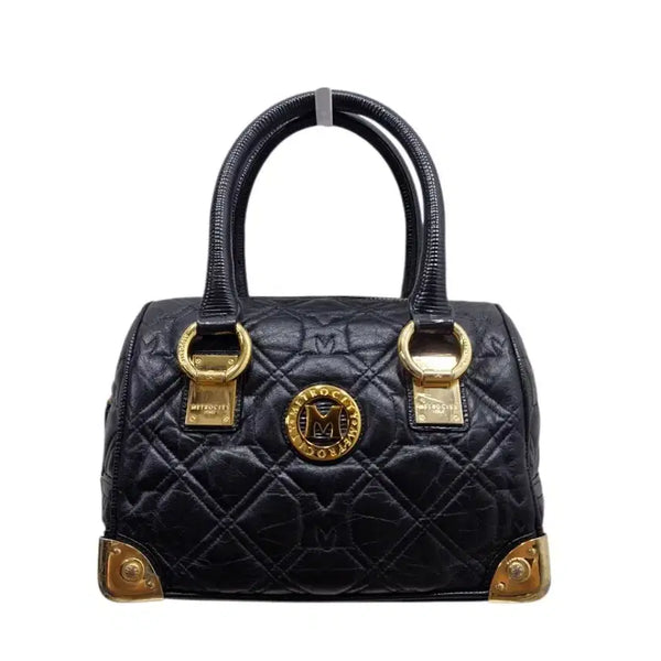 [BUNJANG] MCM Mini Boston Bag Leather Black / 메트로시티 미니 보스턴백 (택포)