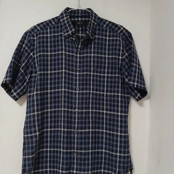 [BUNJANG] Daks Check Short-Sleeve Shirt Men's Size 100 / 닥스 체크 반팔 셔츠 남성 100