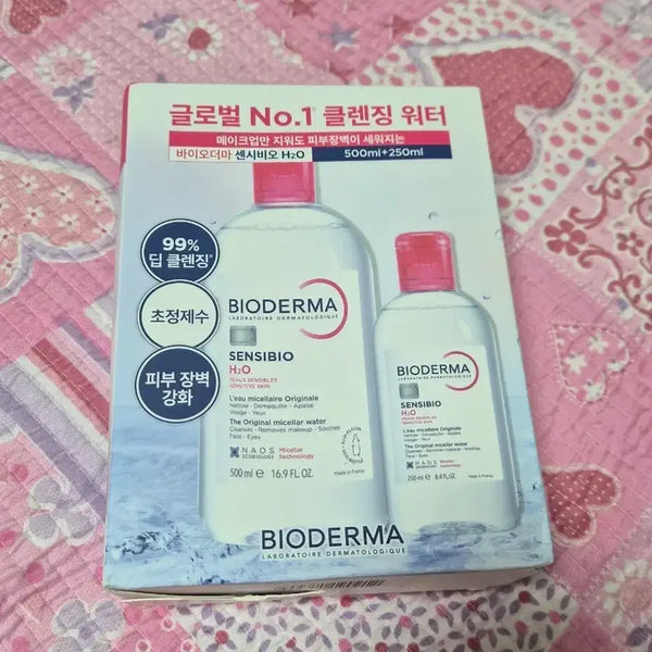 [BUNJANG] Bioderma Sensibio H2O Cleansing Water 500ml + 250ml Set / 바이오더마 센시비오 H2O 민감용 클렌징 워터 500ml + 250ml