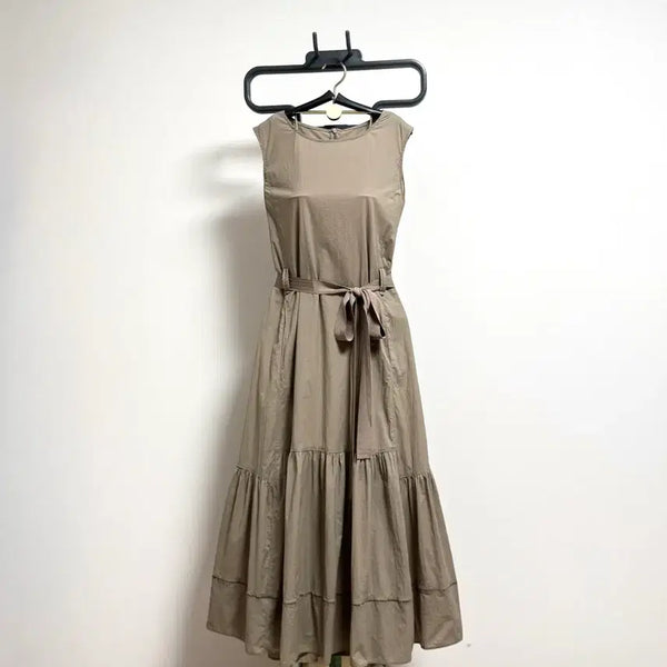 [BUNJANG] SJSJ Sleeveless Midi Dress Beige / SJSJ원피스