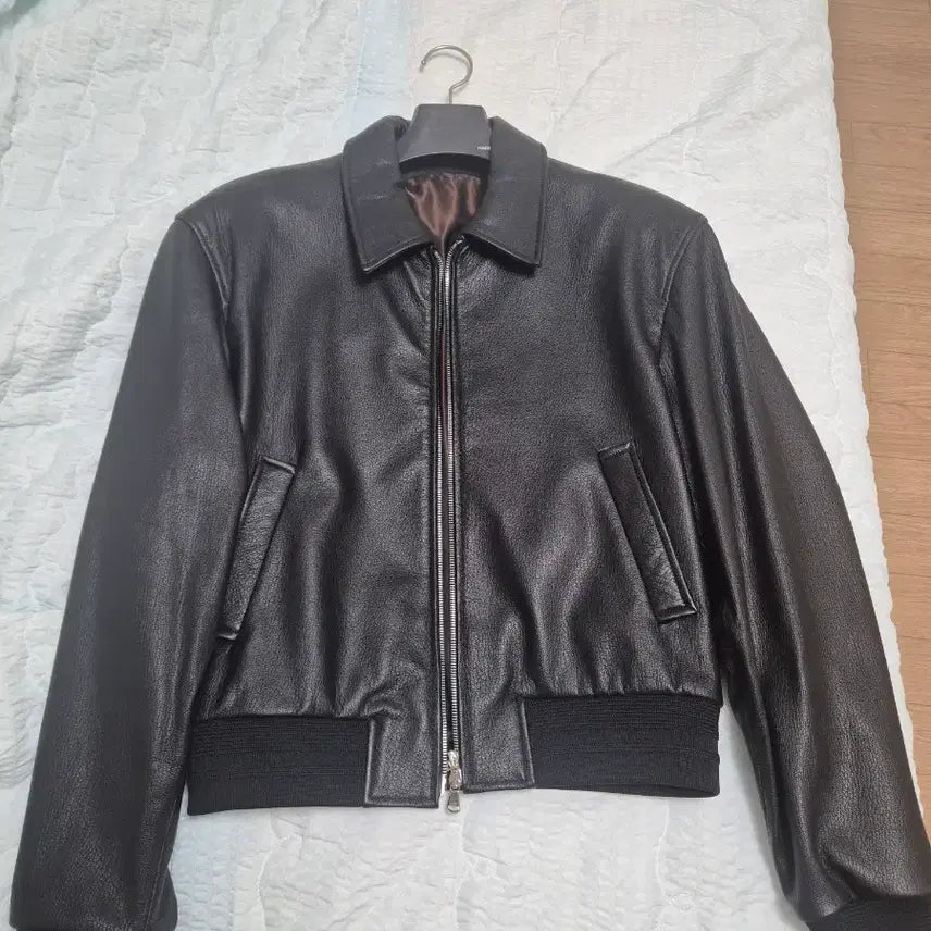 [BUNJANG] Ellude Serenity Goat Leather Blouson Jacket (Size 44) / 엘무드 세레니티 고트 레더 블루종(44사이즈)
