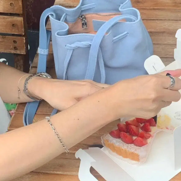 [BUNJANG] MinuteMute Solti Bag Garden Blue Suede / 미닛뮤트 solti bag 솔티 가든블루