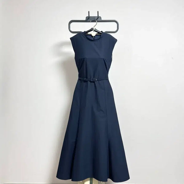 [BUNJANG] MOJO.S.PINE Belted Sleeveless Dress Navy Size 55 / 모조에스핀원피스