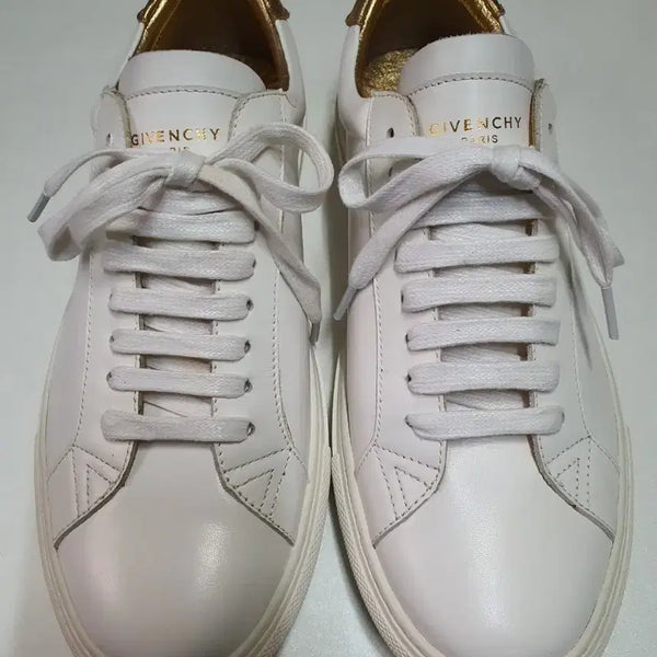 [BUNJANG] Givenchy White Gold-Tab Sneakers / 지방시 화이트 골드 탭 스니커즈