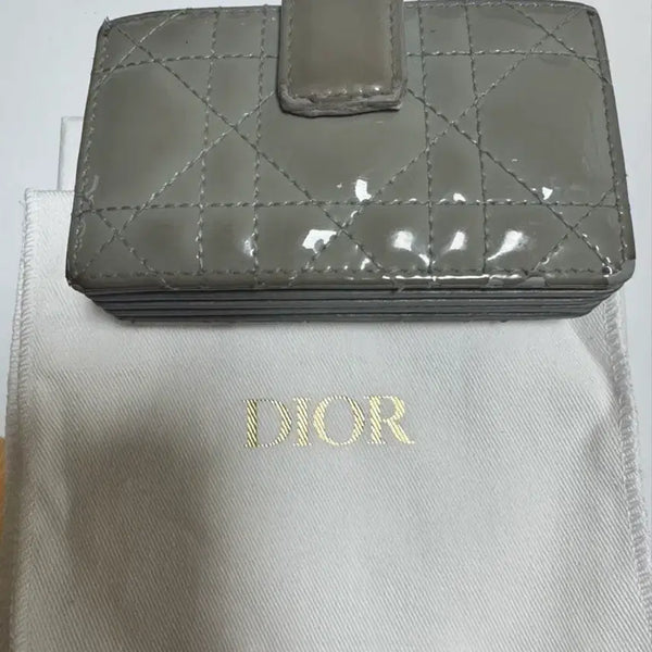 [BUNJANG] Dior Lady Accordion Card Holder Sky Blue / 정품 최저가 디올 레이디 아코디언 카드지갑 스카이블루