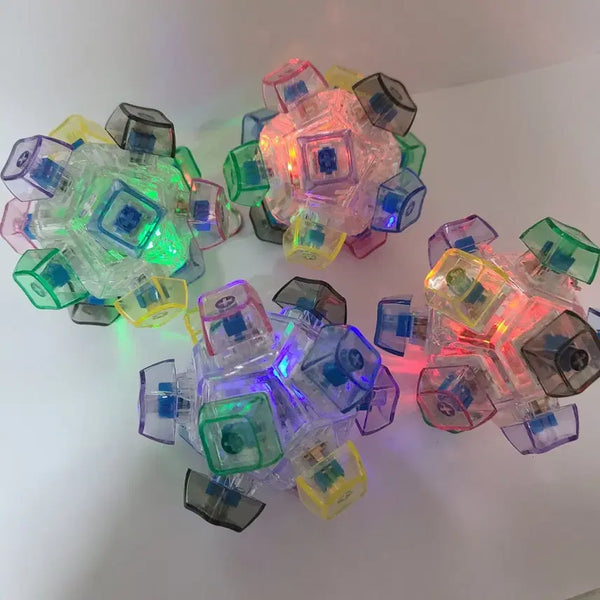 [BUNJANG] 12-Bulb Sphere LED Cube Keycap Keychain / [새상품] 12구 공모양 LED 큐브 키캡 키링