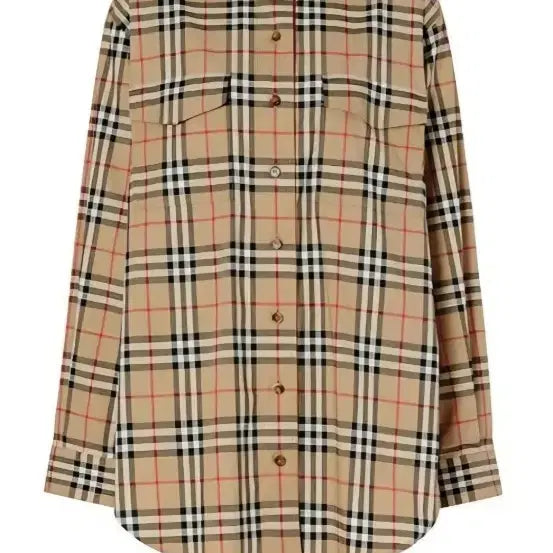 [BUNJANG] Burberry Check Cotton Shirt Beige IT 36 / 버버리 체크 코튼 셔츠 베이지 IT 36 정품