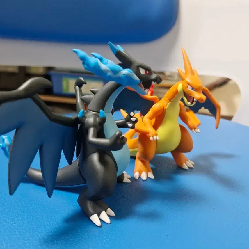 [BUNJANG] Bandai Pokemon Charizard Figure Set (Mega Charizard X Included) / 포켓몬스터 반다이 리자몽 피규어 2종 세트