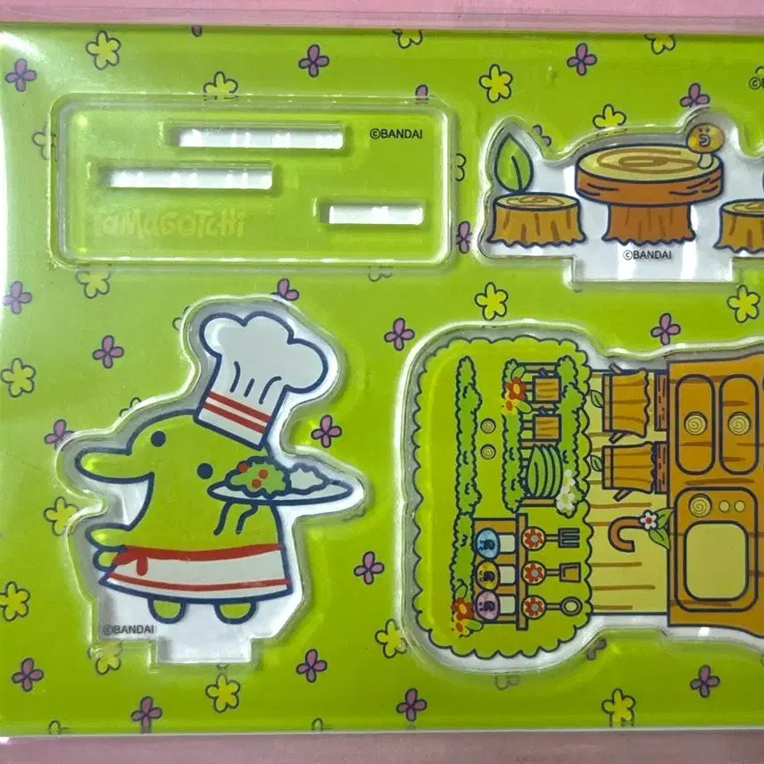 [BUNJANG] Tamagotchi Collaboration Cafe Chujinchi & Kuchipatchi Acrylic Diorama / 다마고치콜라보카페 주댕치,쿠치파치 아크릴 디오라마