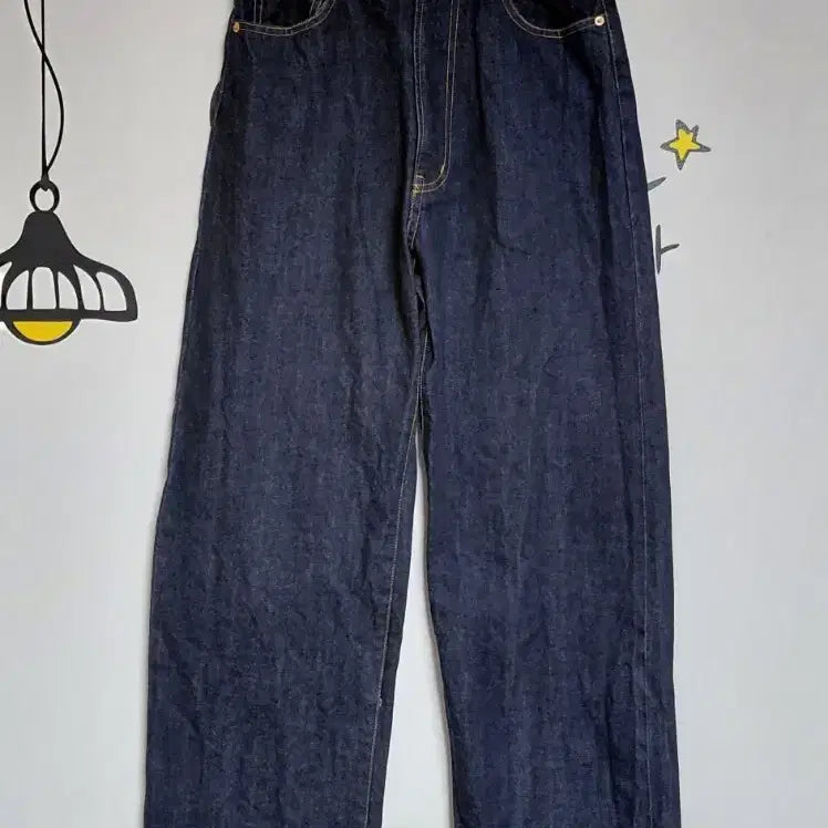 [BUNJANG] Idem Selvage Wide Raw Denim Pants (Indigo) / [L] idem 이뎀 셀비지 와이드 생지 데님 팬츠 (인디고)