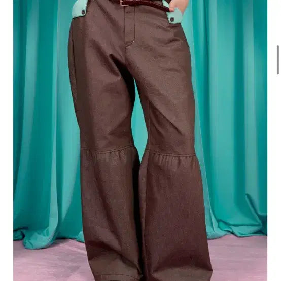 [BUNJANG] Heretic Button Volume Pants Brown / 헤레틱 BUTTON VOLUME PANTS BROWN