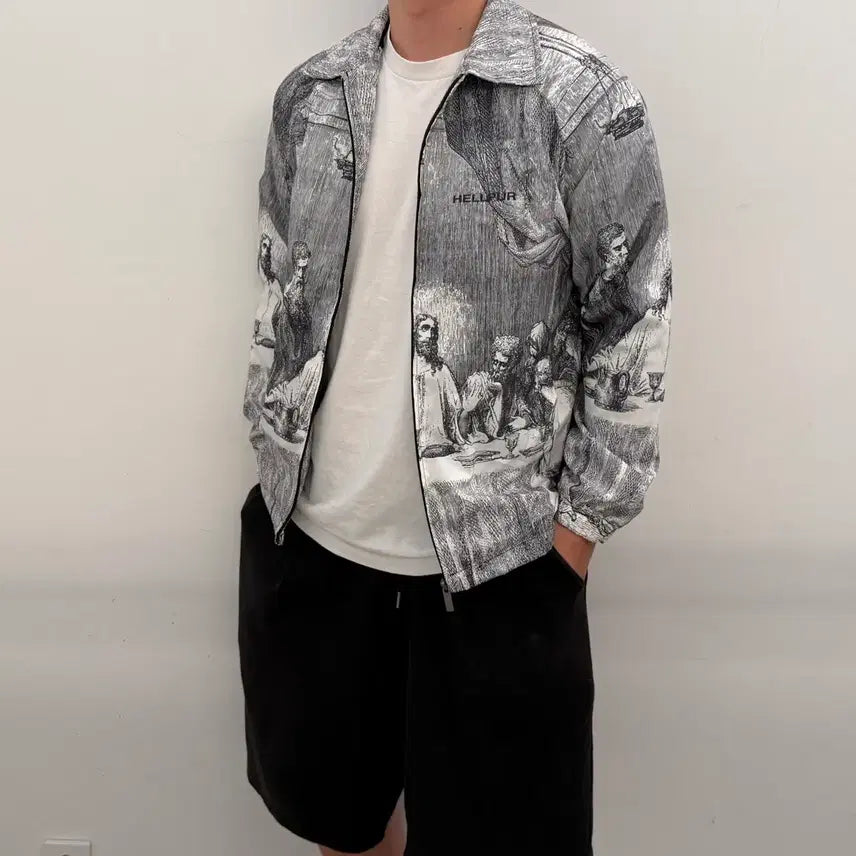 [BUNJANG] Helper Last Supper Zip-up Jacket / 헬퍼 최후의만찬 집업 자켓