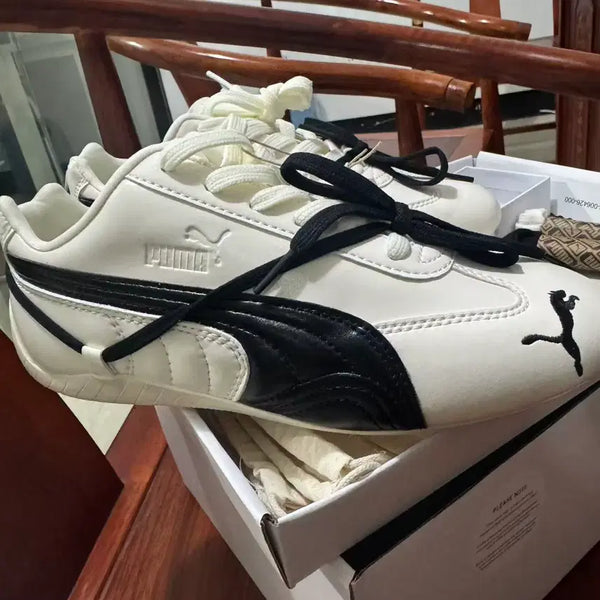 [BUNJANG] Puma x Rosé Speedcat LEA Warm White Black Sneakers / (W) 푸마 x 로제 스피드캣 LEA 웜 화이트 블랙 230mm