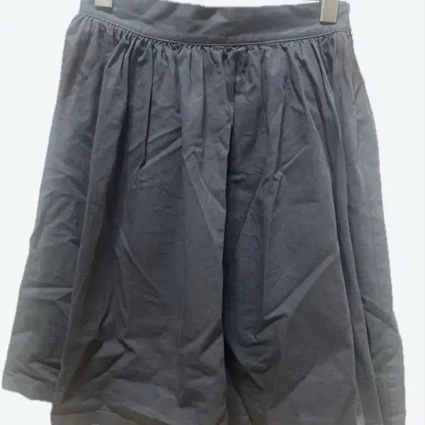 [BUNJANG] Charcoal Pleated Midi Skirt / 뒷밴딩 차콜 미디스커트 플리츠스커트