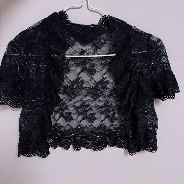 [BUNJANG] Vintage Lace Short Sleeve Cardigan / 빈티지 레이스 여름 반팔 가디건