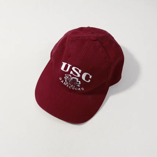 [BUNJANG] Vintage USC Burgundy Cotton Ball Cap Hat / 빈티지 USC 버건디 볼캡 모자