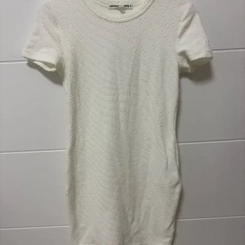 [BUNJANG] Alexander Wang Logo Jacquard Mini Dress White XS / 알렉산더왕 로고 자카드 미니 원피스